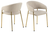Forres Eetkamerstoel - Set van 2 - Beige - Eetkamerstoelen - Rebellenclub