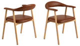Joren Eetkamerstoel - Set van 2 - Bruin Leatherlook - Eetkamerstoelen - Rebellenclub