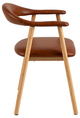 Joren Eetkamerstoel - Set van 2 - Bruin Leatherlook - Eetkamerstoelen - Rebellenclub