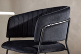 Garoa Eetkamerstoel - Set van 2 - Zwart velours - Eetkamerstoelen - Rebellenclub