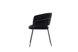Garoa Eetkamerstoel - Set van 2 - Zwart velours - Eetkamerstoelen - Rebellenclub