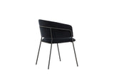 Garoa Eetkamerstoel - Set van 2 - Zwart velours - Eetkamerstoelen - Rebellenclub