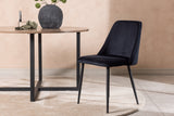 Kangasala Eetkamerstoel - Set van 2 - Zwart velours - Eetkamerstoelen - Rebellenclub