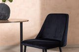 Kangasala Eetkamerstoel - Set van 2 - Zwart velours - Eetkamerstoelen - Rebellenclub