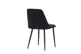Kangasala Eetkamerstoel - Set van 2 - Zwart velours - Eetkamerstoelen - Rebellenclub