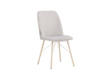 Keoni Eetkamerstoel - Set van 2 - Lichtgrijs velours - Eetkamerstoelen - Rebellenclub