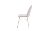Keoni Eetkamerstoel - Set van 2 - Lichtgrijs velours - Eetkamerstoelen - Rebellenclub