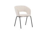 Rongo Eetkamerstoel - Set van 2 - Wit linnen - Eetkamerstoelen - Rebellenclub