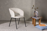 Rongo Eetkamerstoel - Set van 2 - Wit linnen - Eetkamerstoelen - Rebellenclub