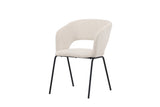 Rongo Eetkamerstoel - Set van 2 - Wit linnen - Eetkamerstoelen - Rebellenclub
