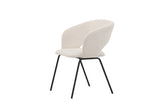 Rongo Eetkamerstoel - Set van 2 - Wit linnen - Eetkamerstoelen - Rebellenclub