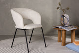 Rongo Eetkamerstoel - Set van 2 - Wit linnen - Eetkamerstoelen - Rebellenclub
