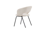 Rongo Eetkamerstoel - Set van 2 - Wit linnen - Eetkamerstoelen - Rebellenclub