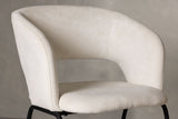 Rongo Eetkamerstoel - Set van 2 - Wit linnen - Eetkamerstoelen - Rebellenclub