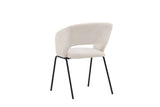Rongo Eetkamerstoel - Set van 2 - Wit linnen - Eetkamerstoelen - Rebellenclub