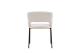 Rongo Eetkamerstoel - Set van 2 - Wit linnen - Eetkamerstoelen - Rebellenclub