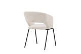 Rongo Eetkamerstoel - Set van 2 - Wit linnen - Eetkamerstoelen - Rebellenclub