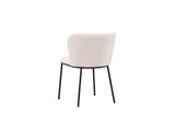 Ika Eetkamerstoel - Set van 2 - Wit bouclé - Eetkamerstoelen - Rebellenclub