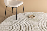 Kaimana Vloerkleed Rond 200x200cm - Wit - Round Carpet - Rebellenclub