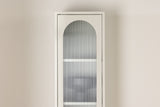Makani Vitrinekast 180x37cm - Beige - Vitrinekasten - Rebellenclub