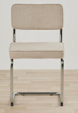 Luxor Eetkamerstoel - Set van 4 - Zand Ribstof - - Rebellenclub