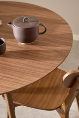 Roskilde Eetkamertafel - ø120 cm - Walnoot