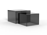 Cadell Salontafel - Set van 2 - Zwart Glas