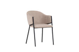 Afi Eetkamerstoel - set van 2 - Beige Velours - Eetkamerstoelen - Rebellenclub