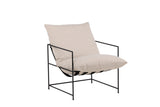 Amore Fauteuil - Beige met Zwart Stalen Frame - Fauteuils - Rebellenclub
