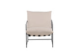 Amore Fauteuil - Beige met Zwart Stalen Frame - Fauteuils - Rebellenclub