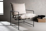 Amore Fauteuil - Beige met Zwart Stalen Frame - Fauteuils - Rebellenclub
