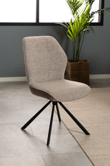 Arne Eetkamerstoel - Set van 2 - Beige Bouclé - Eetkamerstoelen - Rebellenclub