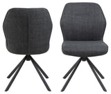 Arne Eetkamerstoel - Set van 2 - Donker Grijs - Eetkamerstoelen - Rebellenclub