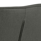 Arne Eetkamerstoel met Arm - Donker Grijs met Eiken Houten Poten - Eetkamerstoelen - Rebellenclub