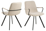 Aroa Eetkamerstoel - Set van 2 - Beige - Eetkamerstoelen - Rebellenclub