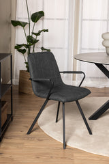 Aroa Eetkamerstoel - Set van 2 - Donker Grijs - Eetkamerstoelen - Rebellenclub