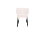 Bala Eetkamerstoel - Set van 2 - Wit Bouclé - Eetkamerstoelen - Rebellenclub