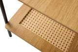 Berley Bijzettafel - 45 x 45 cm - Eiken met Rattan - Bijzettafels - Rebellenclub