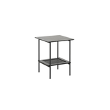 Berley Bijzettafel - 45 x 45 cm - Zwart met Rattan - Bijzettafels - Rebellenclub