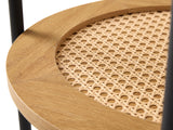 Berley Bijzettafel - ø50 cm - Eiken met Rattan - Bijzettafels - Rebellenclub