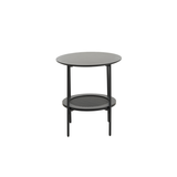 Berley Bijzettafel - ø50 cm - Zwart met Rattan - Bijzettafels - Rebellenclub