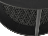 Berley Bijzettafel - ø50 cm - Zwart met Rattan - Bijzettafels - Rebellenclub