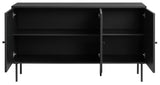 Berley Dressoir - Zwart met Rattan - Dressoirs - Rebellenclub