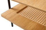 Berley Salontafel - 110 x 55 cm - Eiken met Rattan - Salontafels - Rebellenclub