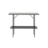 Berley Sidetable - 100 x 37 cm - Zwart met Rattan - Sidetables - Rebellenclub