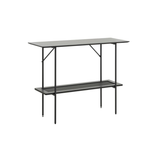 Berley Sidetable - 100 x 37 cm - Zwart met Rattan - Sidetables - Rebellenclub