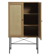 Berley Wandkast - Eiken met Rattan - Wandkasten - Rebellenclub