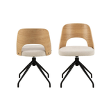 Betio Eetkamerstoel Met Draaipoot - Beige - Eetkamerstoelen - Rebellenclub