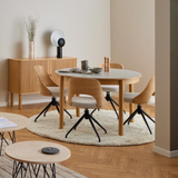 Betio Eetkamerstoel Met Draaipoot - Beige - Eetkamerstoelen - Rebellenclub