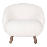 Bilby Fauteuil - Wit Met Walnoot Poten - Fauteuils - Rebellenclub